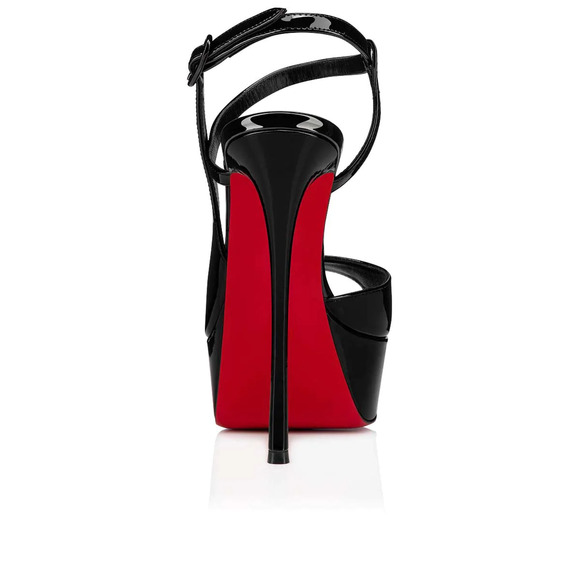 Christian Louboutin So Jenlove Alta 150 Black Platform Sandal Heel Pump 37 - Picture 10 of 12